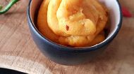 Pittige dip van zoete aardappel en kikkererwten